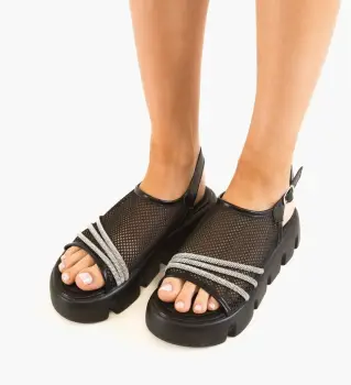 Sandale dama Oklara Negre 2 imagine