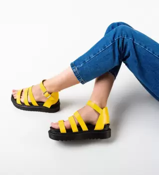 Sandale dama Orr Galbene imagine