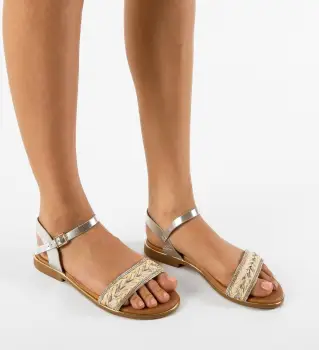 Sandale dama Paulu Argintii imagine