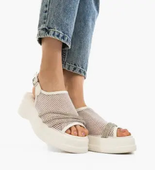 Sandale dama Paze Albe imagine