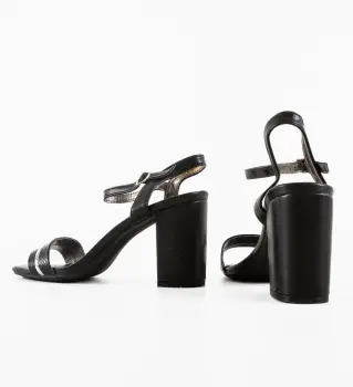 Sandale dama Pebble Negre imagine
