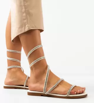 Sandale dama Pepin Albe imagine