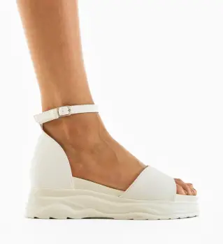 Sandale dama Pernik Albe imagine