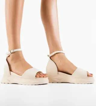 Sandale dama Pernik Bej imagine