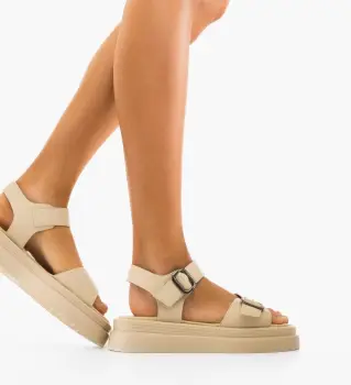 Sandale dama Pohum Bej imagine