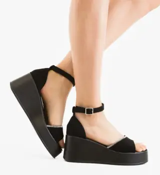 Sandale dama Polaria Negre imagine