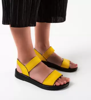 Sandale dama Polta Galbeni imagine