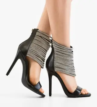 Sandale dama Pone Negre imagine