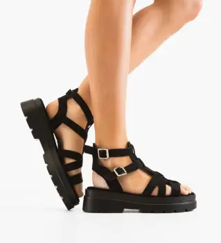 Sandale dama Pravend Negre imagine