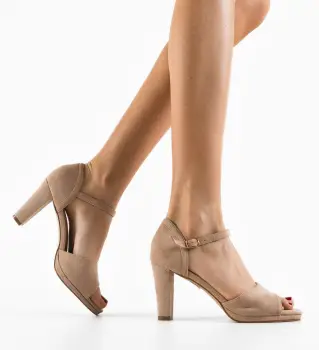 Sandale dama Prise Bej imagine