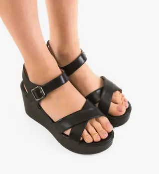 Sandale dama Pugh Negre imagine