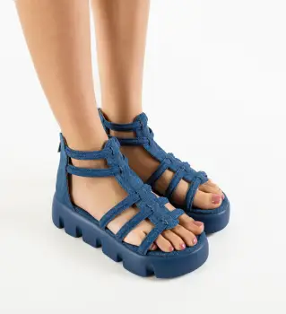 Sandale dama Rabat Albastre imagine