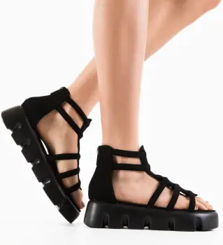 Sandale dama Rabat Negre imagine