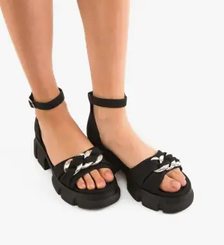 Sandale dama Rashid Negre imagine