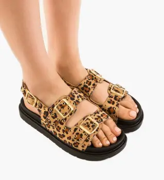 Sandale dama Rhea Animal Print imagine
