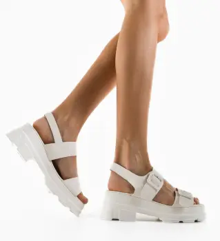 Sandale dama Robute Albe imagine