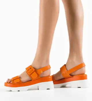 Sandale dama Robute Portocalii imagine