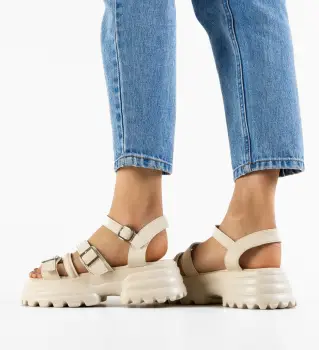 Sandale dama Rochan Bej imagine