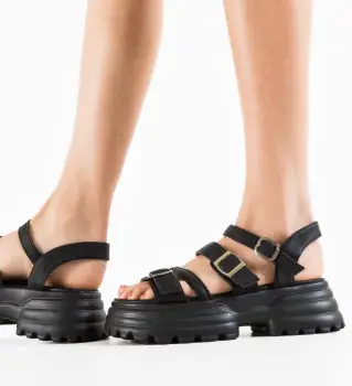 Sandale dama Rochan Negre imagine