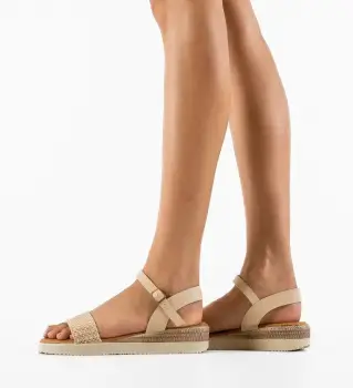 Sandale dama Rohesia Bej imagine