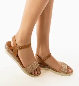 Sandale dama Rohesia Camel imagine