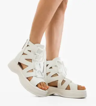 Sandale dama Romulus Albe imagine