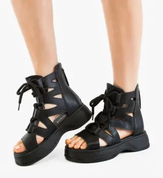 Sandale dama Romulus Negre imagine