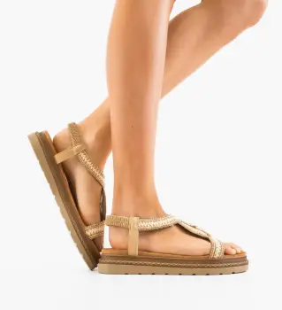 Sandale dama Ruletta Bej imagine