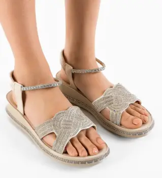 Sandale dama Rupa Bej imagine