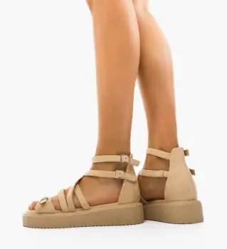 Sandale dama Sanabe Bej imagine