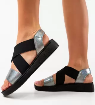 Sandale dama Sandra Gri imagine