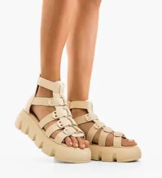 Sandale dama Saul Bej imagine