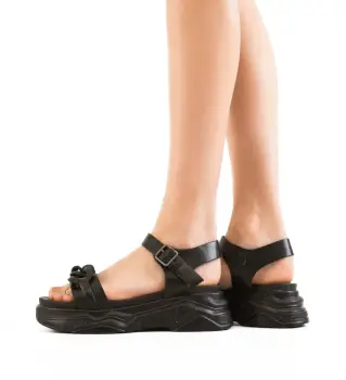 Sandale dama Saul Negre imagine