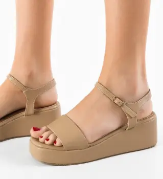 Sandale dama Sefyn Bej imagine