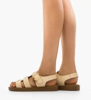 Sandale dama Sekora Bej imagine