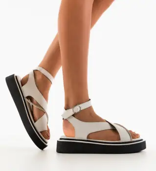 Sandale dama Selura Albe imagine