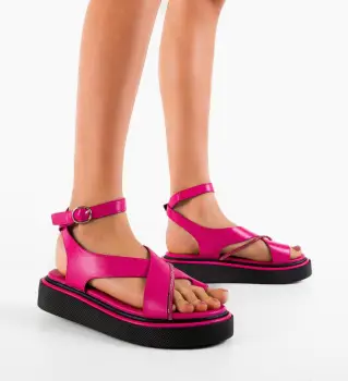 Sandale dama Selura Fuchsia imagine