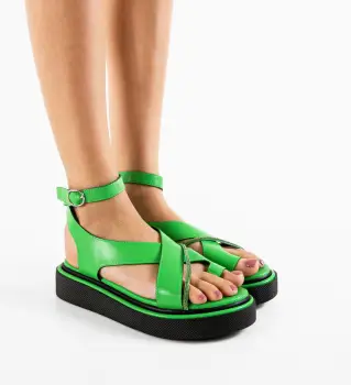 Sandale dama Selura Verzi imagine