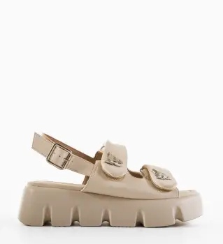 Sandale dama Shumen Bej imagine