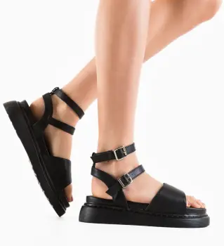 Sandale dama Sliema Negre imagine