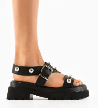 Sandale dama Spotor Negre imagine