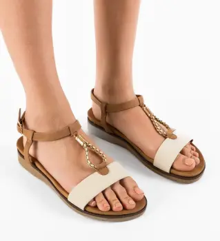 Sandale dama Surind Bej imagine