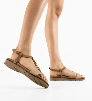 Sandale dama Surind Khaki imagine