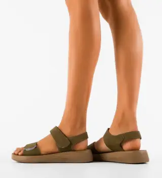 Sandale dama Temple Khaki 2 imagine