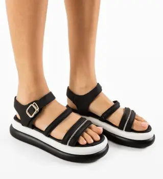 Sandale dama Tesoy Negre imagine