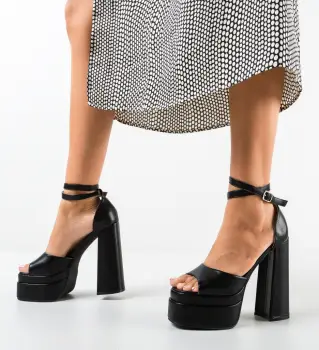 Sandale dama Tidis Negre imagine