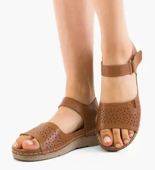 Sandale dama Trafer Camel imagine