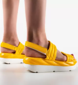 Sandale dama Tratup Galbene imagine