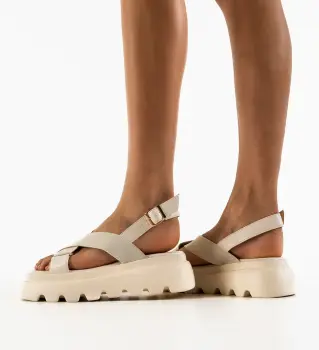 Sandale dama Trixie Bej imagine