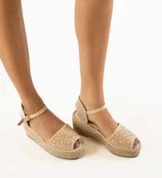 Sandale dama Turan Bej imagine